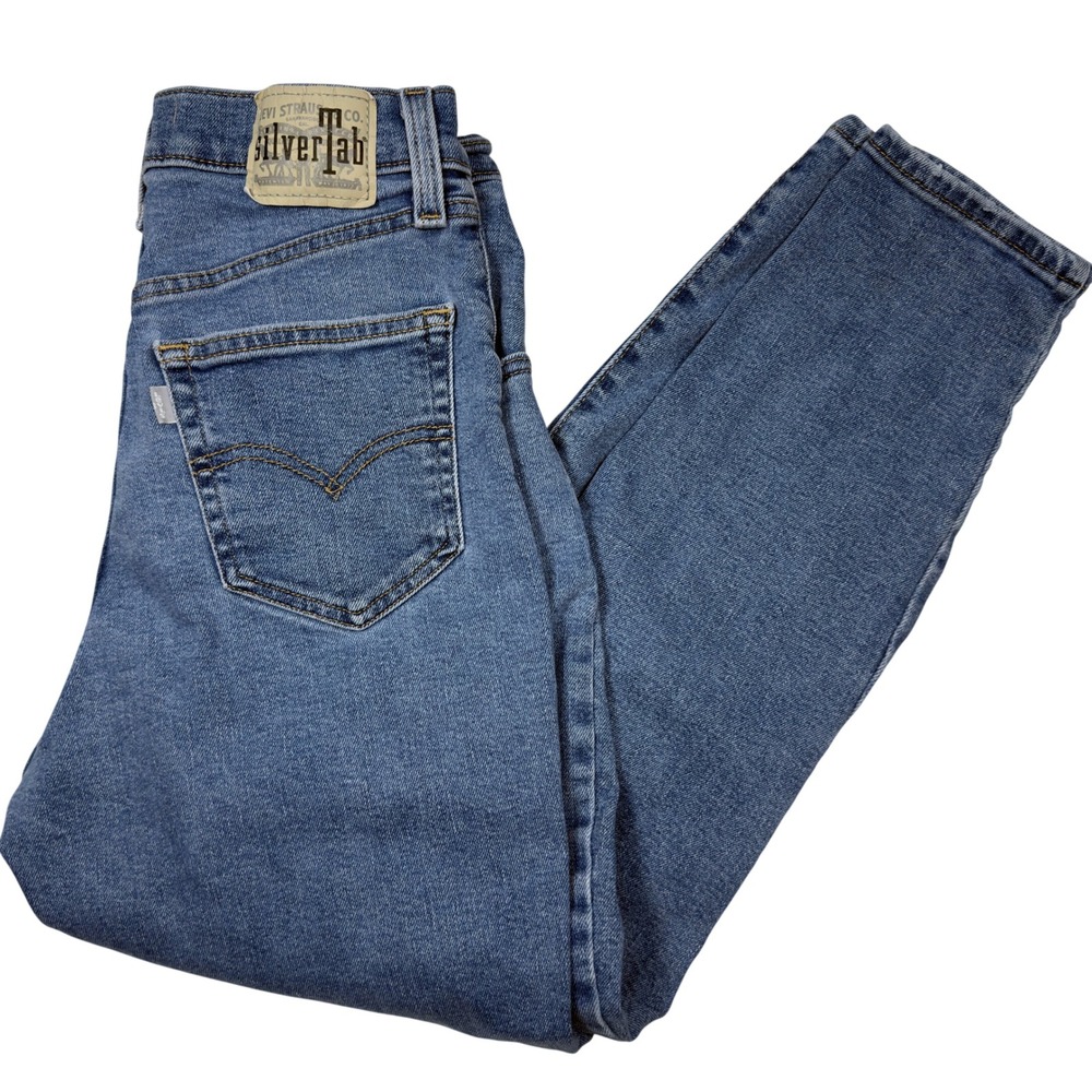 Levi's‎ SilverTab Mom Jean Women's Size 27 Distressed High Rise Tapered Denim